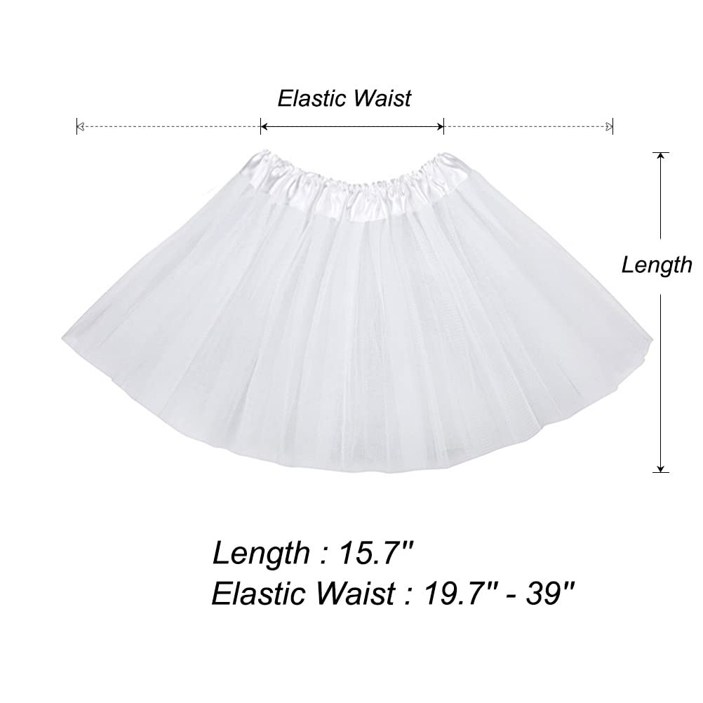 Damen Elastische Taille Chiffon Petticoat Geschwollene Tutu Tüllrock Prinzessin Ballett Tanz Unterrock