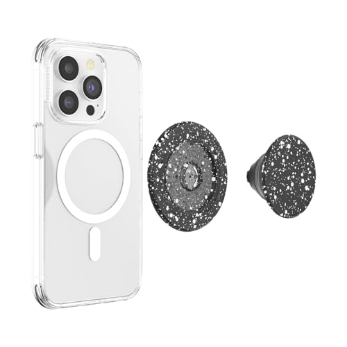 Image of PopSockets Phone Grip for MagSafe, Magnetic Holder, Phone Stand, Black - Black Speckle