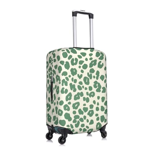 Variegated Green Print Travel Luggage Cover Elastic Baggage Protector Fits 18-21 Inch Luggage Suitcase Covers3