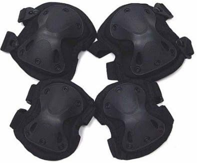 Outdoor Sports Tactical Combat Knee & Elbow Protective Pads Skate Knee Pad Black