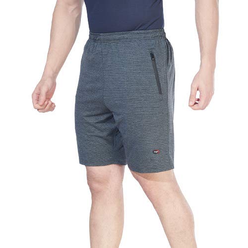 berge' Sports Wear Shorts for Men Long Shorts Dry Fit Melange Fabric with Secure Zipper Pockets Short Sports for Men-picture-25