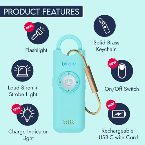 She’s Birdie 3.0 New Version – The Original Personal Safety Alarm for Women by Women–Loud Siren, Flash Light and Rechargeable Battery in a Variety... - Image 2