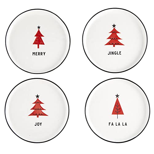 Santa Barbara Design Studio TableSugar Holiday Appetizer Plates, Set of 4, Red Trees by Santa Barbara Design Studio - Used condition - CA$14.52