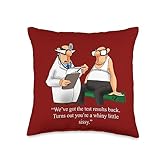 Spectickles Cartoons by Bill Abbott Funny Spectickles Medical Health Cartoon Humor Throw Pillow, 16x16, Multicolor