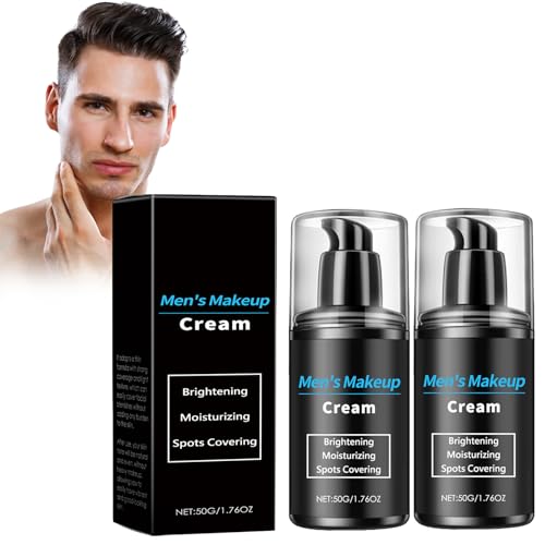 Lot de 2 crèmes pour le visage pour homme, anti-cernes hydratantes pour homme, crème hydratante pour le visage comme crème de jour et de nuit, soin du visage anti-âge