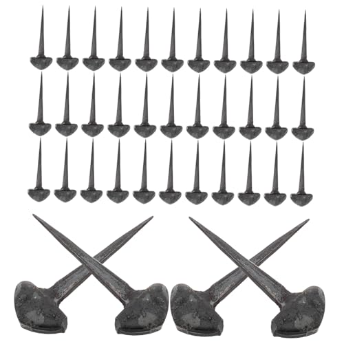 SUPVOX Horseshoe Nails for Hoof Stability Iron Horse Training Nails Horseshoe Ring Set