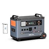 OSCAL PowerMax 6000 Solar Generator, 3600Wh LFP Battery Power Station, Expandable to 57.6kWh, 120/240V Split Phase Voltage 6000W AC Outlets (7200W Peak), 2200W/1.96H Fast Charging, Emergency for Home