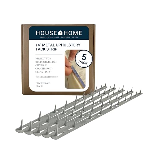 House2Home 14" Upholstery Metal Tack Strips, Fabric Reupholstery Supplies for