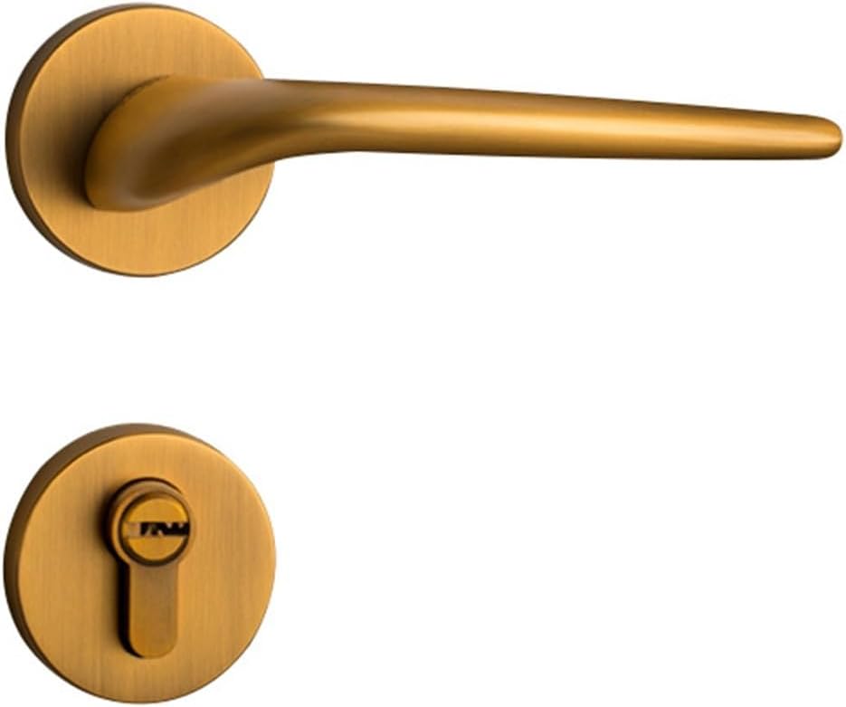 Black Indoor Bedroom Simple Door Lock zinc Alloy Magnetic Silent Wooden Door Lock Household Handle Lock Split Door Lock(Elegant Black Model)