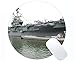 Produktbild Runde Mauspad mit genähter Kante, Militär USS Intrepid (CV 11) Kriegsschiff Rutschfeste Gummimaus-Matte