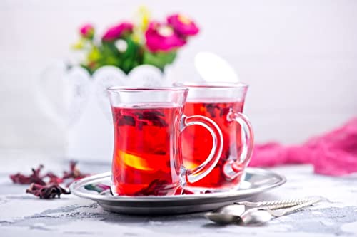 Image of MARTVIA Crystal Clear Toughened Glass Tea Cup with Convenient Solid Handle Cups, Espresso Mug Set for Tea, Coffee, Hot /Cold Drinks (City Cup 170 ML, 2)