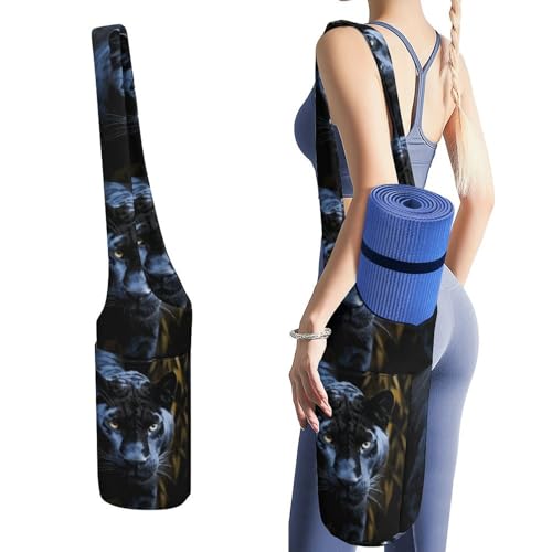 Sac de tapis de yoga en toile Panther pour vos séances au studio et sorties bien-être
