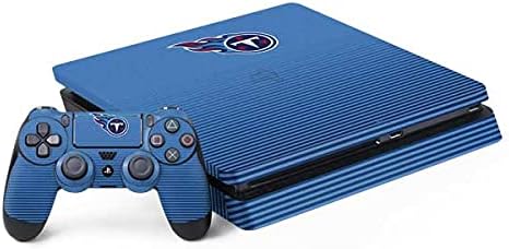 Skinit Decal Gaming Skin Compatible with PS4 Slim Bundle - Officially Licensed NFL Tennessee Titans Zone Block Design
