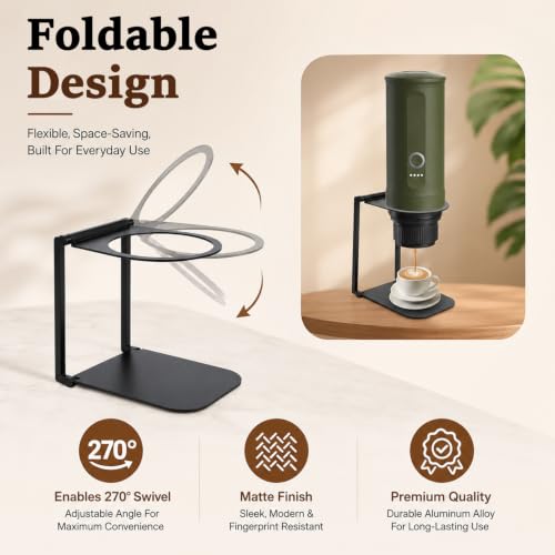 Image of Supvox Portable Foldable Coffee Maker Stand Coffee Maker Stand with Base