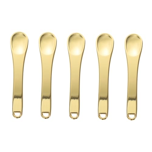 VALICLUD 5 piezas Cucharas Mini de Zinc para Crema de Ojos Diseño Compacto y Portátiles para Personal y Salones de Aplicadores Duraderos para Cremas y Lociones