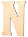 UNFINISHEDWOODCO 23-Inch Unfinished Wood Letter, Large, Letter N