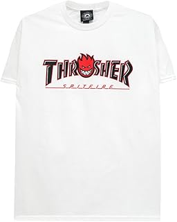 THRASHER T-SHIRT スラッシャー Tシャツ THRASHER x SF BIGHEAD OUTLINE WHITE（US企画） スケートボード スケボー