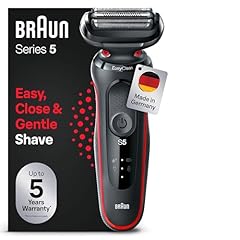 Braun Series 5 rasoio elettrico EasyClean Uomo, Wet & Dry, regalo uomo, made in Germany, 51-R1000s, rosso