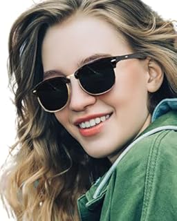 RICHORS Sunglasses Men And Women Uv Protection Classic Tr90 Frame Unisex Classic Frame Retro Branded Clubmaster Protect Fr...