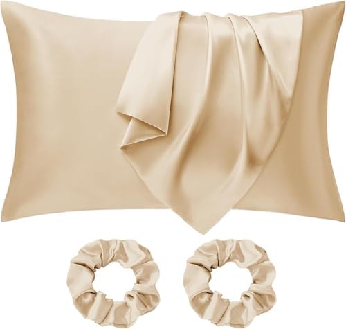 Seiwohl Satin Silk Pillowcases for Hair and Skin Champagne Pillow...