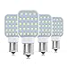 4 Pack Leisure LED RV Interior LED Light Rotating Bulb Super Bright 312 Lumen 1141 1156 BA15S 24-SMD Camper Trailer Lamp Bulb 10-30V Cool White (4-Pack)