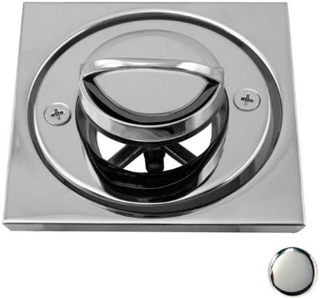 Roman Tub Drain with D315 Tile Square - Polished Chrome