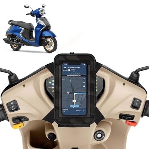 Image of Universal Mobile Holder /Stand /Mount Pouch for Scooters Scooty for Fascino 125 (Black