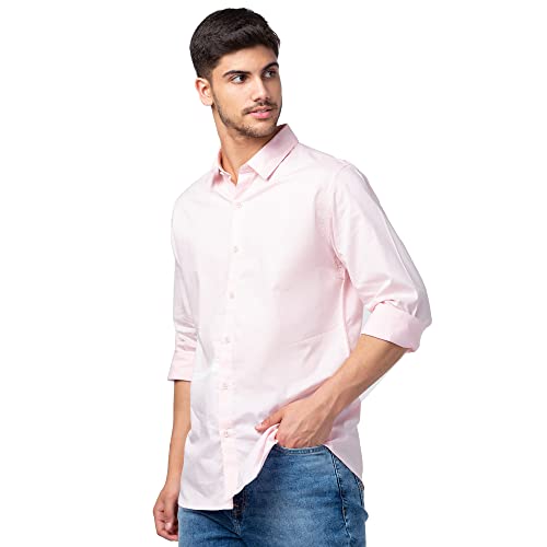 Image of Spykar Men's Regular Fit N /A Full Sleeve Solid Casual Shirts