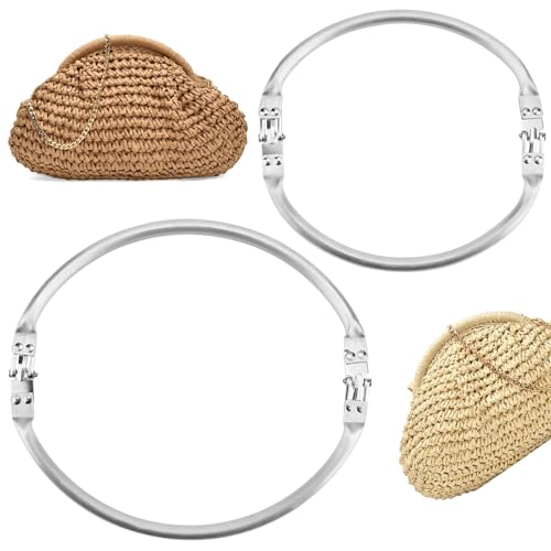 Materiali di qualità: La maniglia del telaio del portafoglio è realizzata in alluminio di alta qualità, resistente e non facile da sbiadire e deformare. Robusta e con una buona capacità di carico. Anche gli altri accessori hardware sono lucidi, non facili da arrugginire e sbiadire,una buona scelta per borsa fai da te.Si prega di notare che non ci sono viti di fissaggio del telaio preinstallate.
