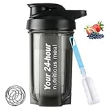 Protein Shaker, JASUVII 500ml Botella para Proteina de Coctelera, Botella agitadora para de Suplemento Fitness y Deportes,...
