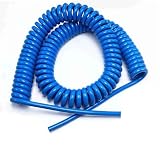 GuidNaurys 1,5 mm², blau, weich, Spiralkabel, 3-adrig, PU-Feder, dehnbares Industriekabel for vielseitige Anwendungen Einziehbar(Stretch 12 Meters)