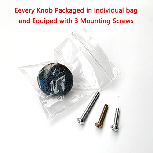Huamulan 15Pcs Glossy Ceramic Knobs Button Round Mushroom Cabinet Dresser Vintage Pulls Door Handles Cupboard Wardrobe Drawer, Dia. 1.5 Inch 38Mm,Leopard #TOP3