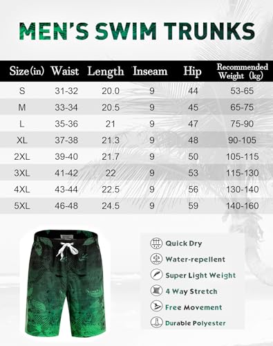 APTRO Men's Swim Trunks Swimming Shorts Board Shorts Quick Dry Beach Shorts
