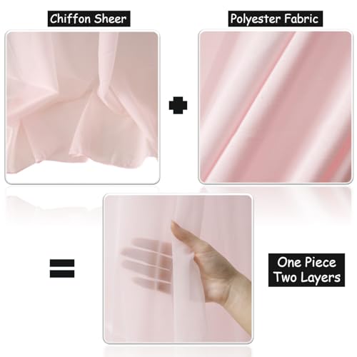 Toile de fond rose 3x3m en mousseline et polyester pour studio - 4