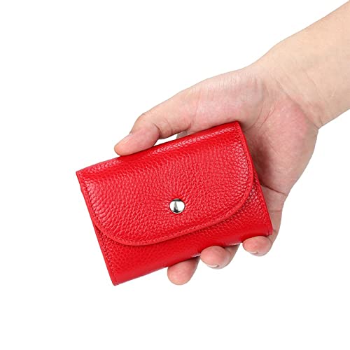 Women's Wallet Cowhide Leather Coin Purse Mini Women Card Wallet Multi-Function Women Leather Zipper Purse (Color : Grey)2