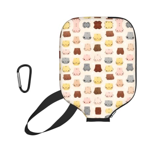 PPIKTC Neoprene Pickleball Racket Cover With Zipper Boobs Breast Print