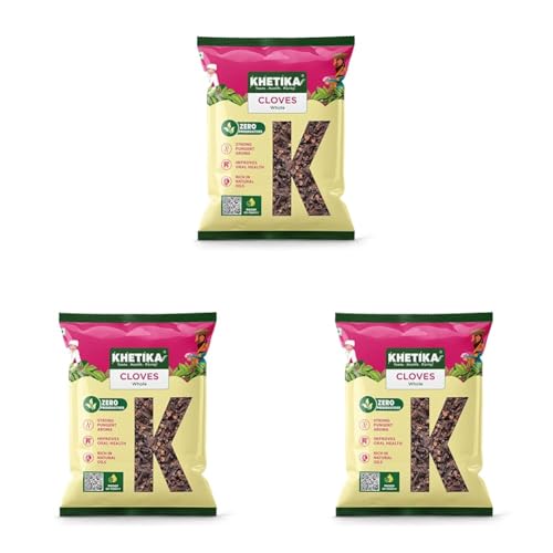 Image of Khetika Whole Clove (Laung) 100g | No Artificial Colours | Natural Lavang | Preservatives Free (Pack of 3)