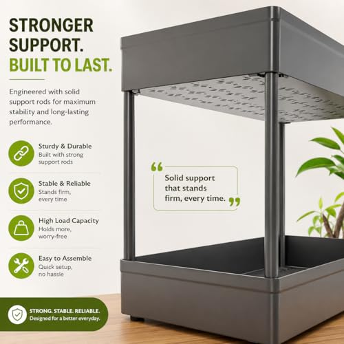 Image of wall love Plastic Storage Rack Trolley with Wheels for Kitchen, Bathroom & Bedroom - Multipurpose Organizer Shelf Rack for Fruits, Toiletries, Snacks and Household Storage (3 Layer)