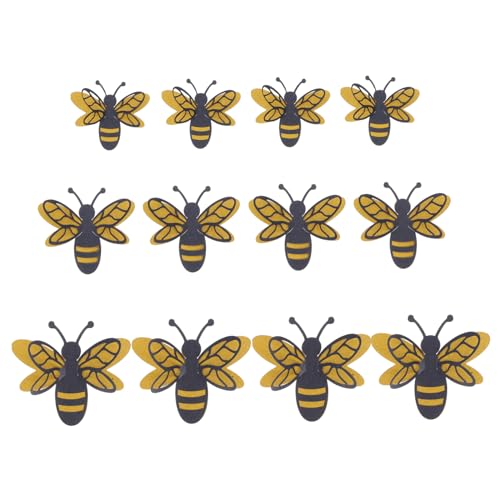 Pegatinas 3D Abejas en Papel Perlado Doble Capa Pack 12