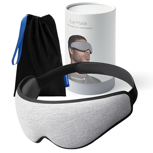 Ostrichpillow Eye Mask Sleep Mask - Antifaz para Dormir - Bloqueo Total de Luz, Sin Presión en los Ojos, Suave y Transpirable, Ajuste Ajustable, Incluye Bolsa de Viaje