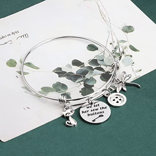 KEYCHIN Horror and Fantasy Film Inspired gift We Let Her Sew The Buttons Bracelet 5