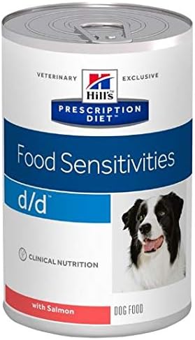 Hills Prescription Diet Canine d/d Food Sensitivities, Canned Dog Food 370g - Salmon (Pack of 12)