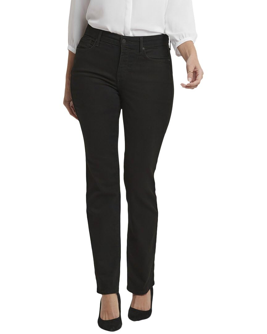NYDJ womens Marilyn Straight Denim jeans, Black Bdm, 12 US — view 17