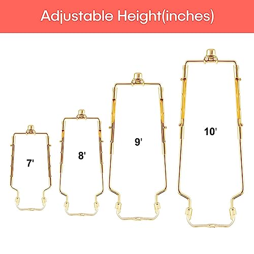 Support abat-jour réglable 7 pouces kit harpe en or robuste - 4