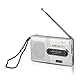Tragbares AM-FM-Taschenradio, Kleines Radio mit Großartigem Empfang, Langlebiges Transistorradio mit Langem 5-W-Lautsprecher und Kopfhöreranschluss, für zu Hause, Unterwegs, auf
