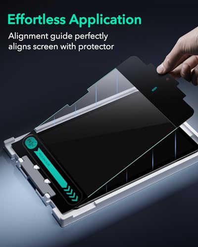 Image of ESR 2 Pack Armorite Screen Protector for iPad Air 11 Inch M3 /M2 (7th /6th Generation, 2025 /2024), 9H Tempered-Glass Screen Guard with Easy Application Tray, Military-Grade Protection Film, HD Clarity