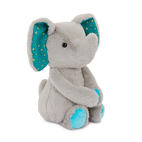 Image of B. toys Elephant Stuffed Animal, Moony Miles, Washable Grey, Grey Elephant