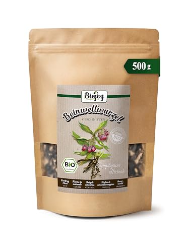 Biojoy BIO-Beinwellwurzel (500 g), getrocknet und geschnitten, Beinwell-Tee (Symphytum officinale)