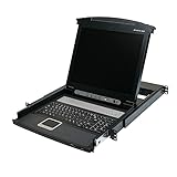 IOGEAR RBA1025 1-Port Integrated KVM Console with 17 Inch TFT LCD Active Matrix Monitor, Keyboard and Touchpad, GCL1800