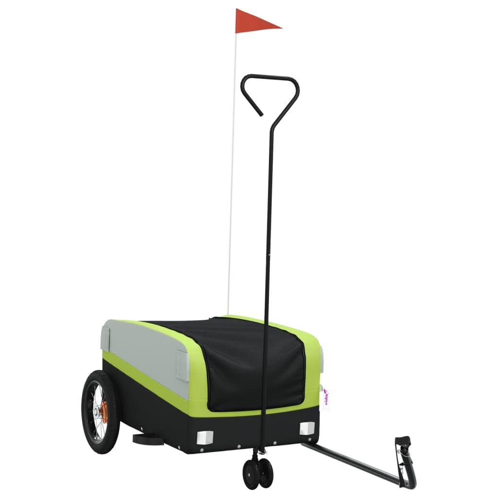 Remolque para bicicleta, 45 kg, hierro, negro y naranja